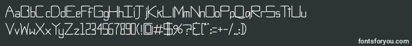 Шрифт ObtiSansMac – белые шрифты на чёрном фоне