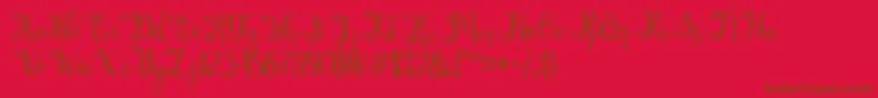 chathaleya Font – Brown Fonts on Red Background