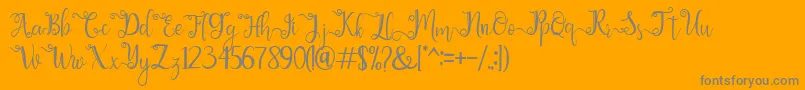 chathaleya Font – Gray Fonts on Orange Background