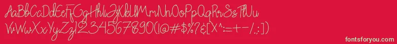 Chattagirie Bold Font – Green Fonts on Red Background