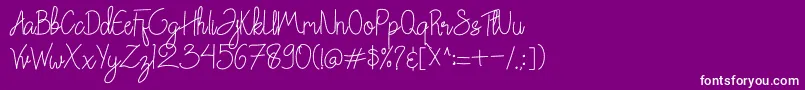 Chattagirie Bold Font – White Fonts on Purple Background