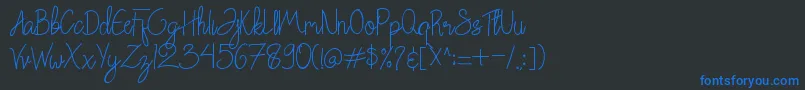 Шрифт Chattagirie Bold – синие шрифты на чёрном фоне