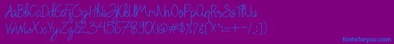 Chattagirie Bold Font – Blue Fonts on Purple Background