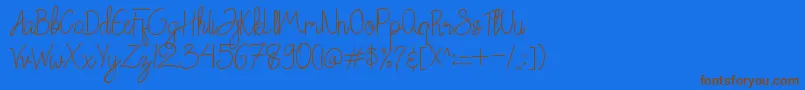 Шрифт Chattagirie Bold – коричневые шрифты на синем фоне