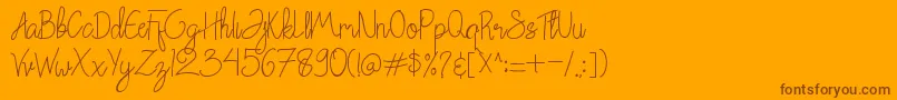 Chattagirie Bold Font – Brown Fonts on Orange Background