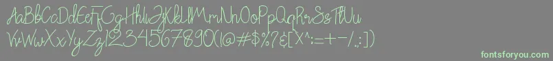 Chattagirie Bold Font – Green Fonts on Gray Background