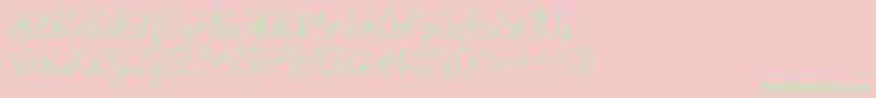 Chattagirie Bold Font – Green Fonts on Pink Background