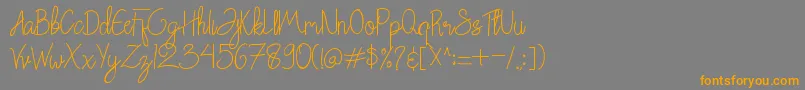 Chattagirie Bold Font – Orange Fonts on Gray Background