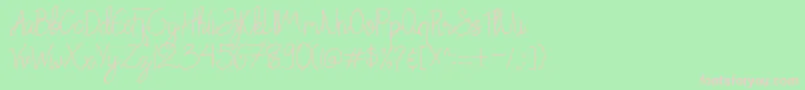Chattagirie Bold-fontti – vaaleanpunaiset fontit vihreällä taustalla