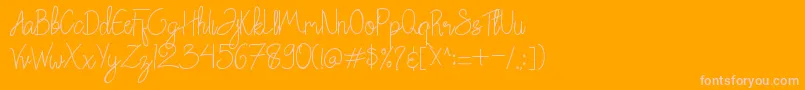 Chattagirie Bold Font – Pink Fonts on Orange Background