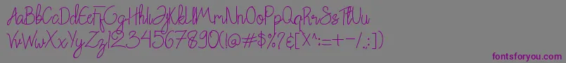 Chattagirie Bold Font – Purple Fonts on Gray Background