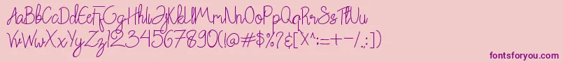 Chattagirie Bold Font – Purple Fonts on Pink Background
