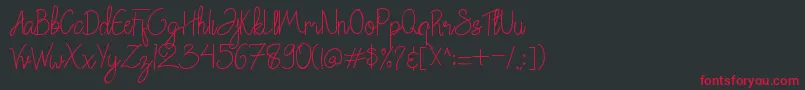 Chattagirie Bold Font – Red Fonts on Black Background