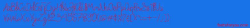 Chattagirie Bold Font – Red Fonts on Blue Background
