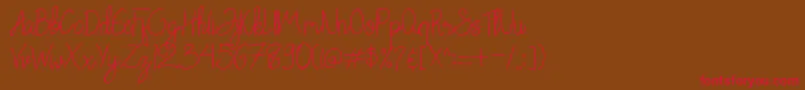 Chattagirie Bold Font – Red Fonts on Brown Background