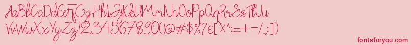 Chattagirie Bold Font – Red Fonts on Pink Background
