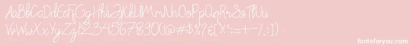 Chattagirie Bold-fontti – valkoiset fontit vaaleanpunaisella taustalla