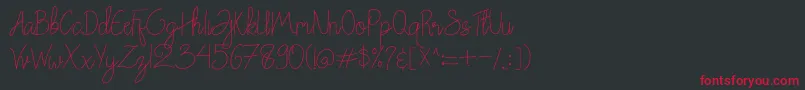 Chattagirie Font – Red Fonts on Black Background