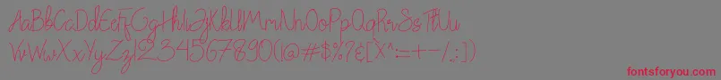Chattagirie Font – Red Fonts on Gray Background