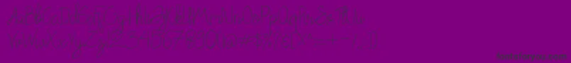 Шрифт Chattagirie – чёрные шрифты на фиолетовом фоне