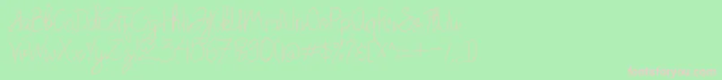 Chattagirie Font – Pink Fonts on Green Background