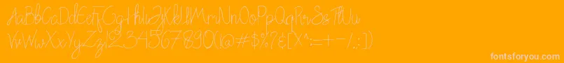 Шрифт Chattagirie – розовые шрифты на оранжевом фоне