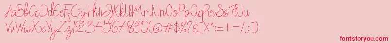 Chattagirie Font – Red Fonts on Pink Background