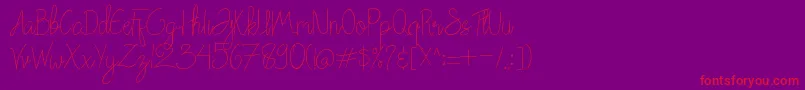 Chattagirie Font – Red Fonts on Purple Background