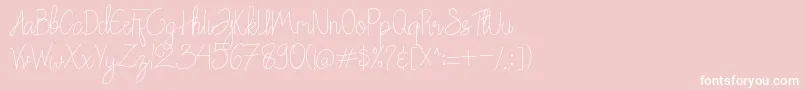Chattagirie Font – White Fonts on Pink Background