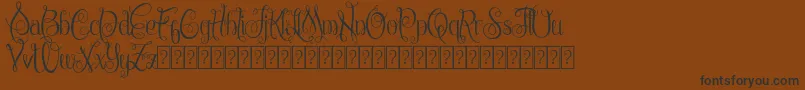 ChattelyneDemo-Schriftart – Schwarze Schriften auf braunem Hintergrund