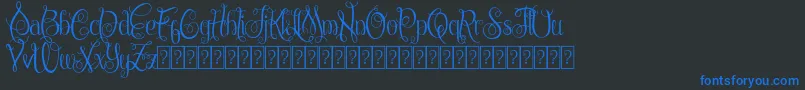 ChattelyneDemo Font – Blue Fonts on Black Background