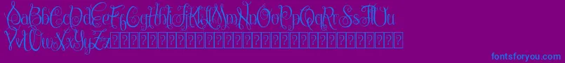 ChattelyneDemo Font – Blue Fonts on Purple Background