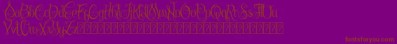 ChattelyneDemo Font – Brown Fonts on Purple Background