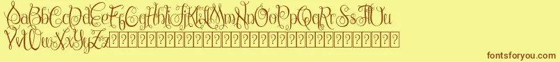ChattelyneDemo Font – Brown Fonts on Yellow Background