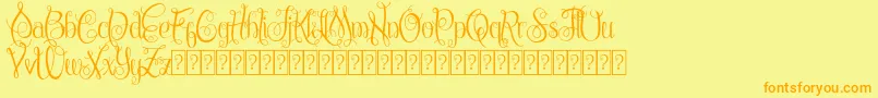 ChattelyneDemo Font – Orange Fonts on Yellow Background