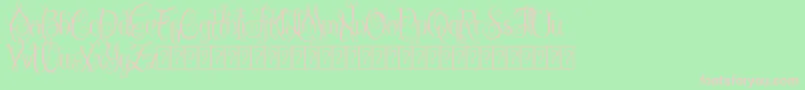 Fonte ChattelyneDemo – fontes rosa em um fundo verde