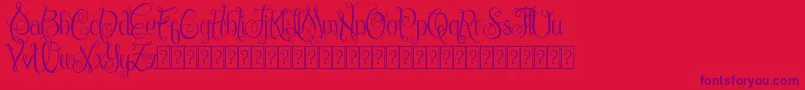 ChattelyneDemo Font – Purple Fonts on Red Background