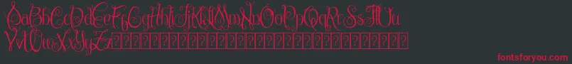 ChattelyneDemo-Schriftart – Rote Schriften auf schwarzem Hintergrund