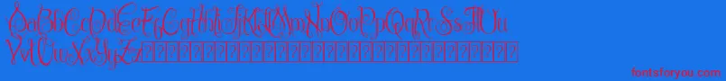 ChattelyneDemo Font – Red Fonts on Blue Background