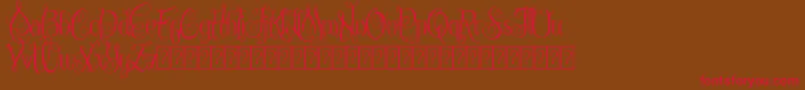 ChattelyneDemo Font – Red Fonts on Brown Background