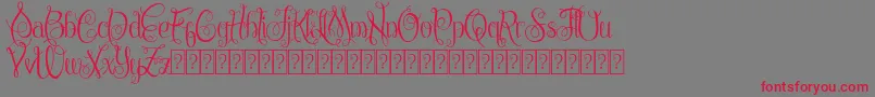 Шрифт ChattelyneDemo – красные шрифты на сером фоне