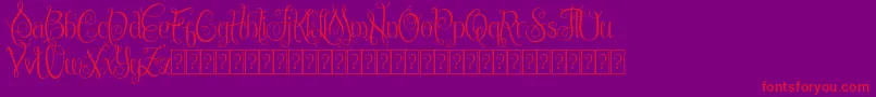 ChattelyneDemo Font – Red Fonts on Purple Background