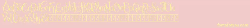 ChattelyneDemo-Schriftart – Gelbe Schriften auf rosa Hintergrund