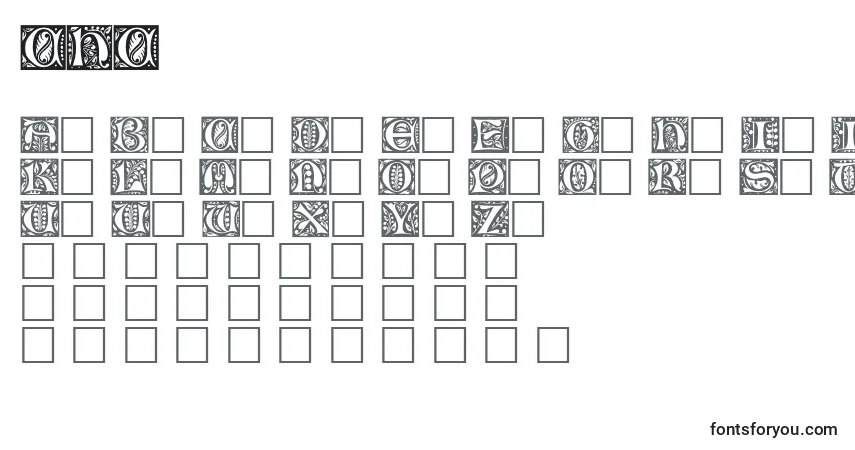 Fuente CHC - alfabeto, números, caracteres especiales