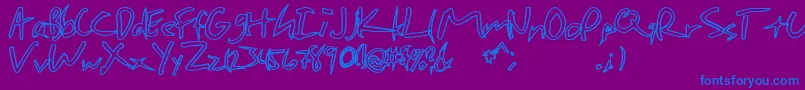 CHEAP    Font – Blue Fonts on Purple Background