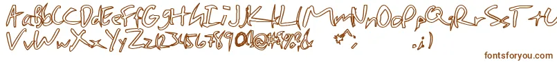 Шрифт CHEAP    – коричневые шрифты на белом фоне