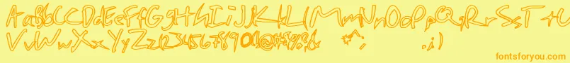 CHEAP    Font – Orange Fonts on Yellow Background