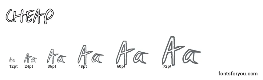 CHEAP    (123227) Font Sizes