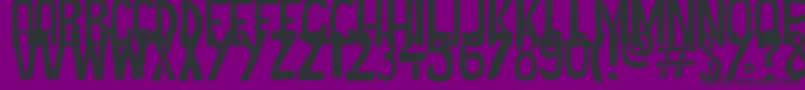 Cheap Potatoes Black Thin-Schriftart – Schwarze Schriften auf violettem Hintergrund