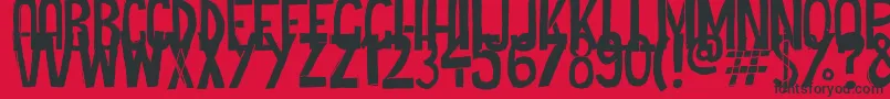 Cheap Potatoes Black Thin Font – Black Fonts on Red Background